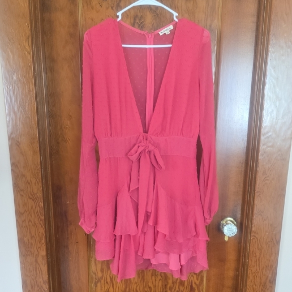 Tarta Ruffled Dress By For Love And Lemons Size L Mini Dress - Picture 2 of 7